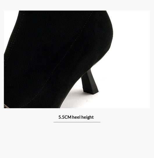 Botas Negras para Mujer con Tacón Fino - Elegantes y Versátiles - Image 18