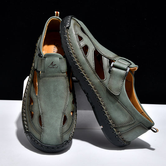 Sandalias Cerradas Tejidas a Mano para Hombre - Transpirables y Cómodas - Image 2