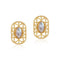 Female S925 Plateado Plated 9K Dorado Color Earrings As shown
