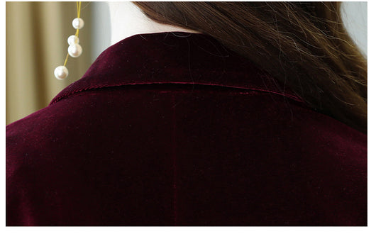 Traje Ejecutivo Terciopelo Dorado - Elegancia Profesional y Sofisticación - Image 17