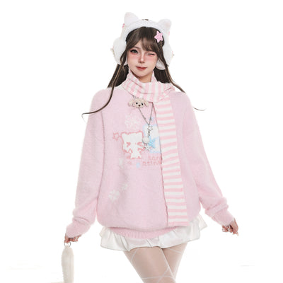 Suéter Holgado con Rayas de Gato - Diseño Casual y Versátil - Image 2