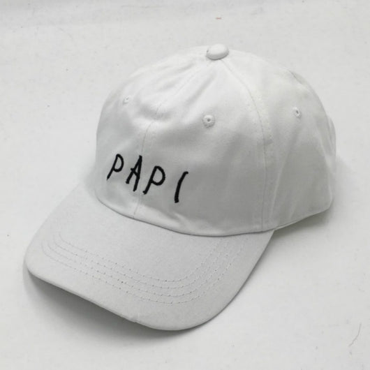 Gorra de Béisbol Papi con Bordado de Alfabeto Rosa, Blanco y Negro - Image 3