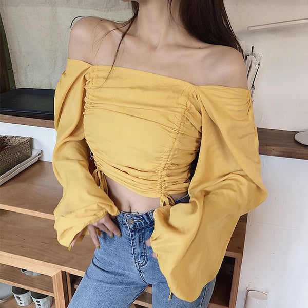 Blusa de Mangas Linterna