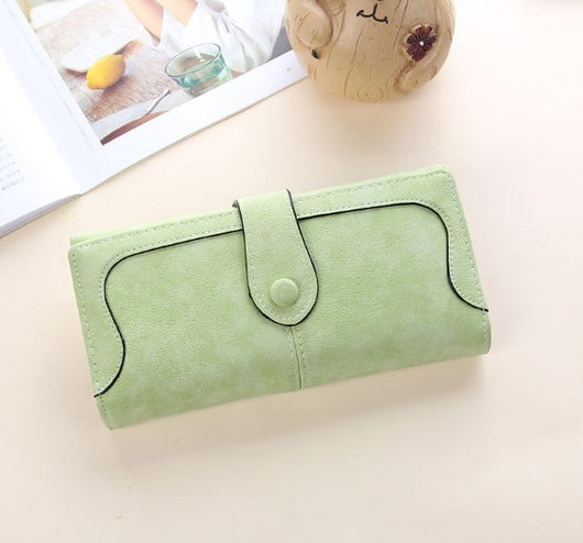 Billetera Larga para Mujer con Costura Retro y Acabado Desgastado - Image 5