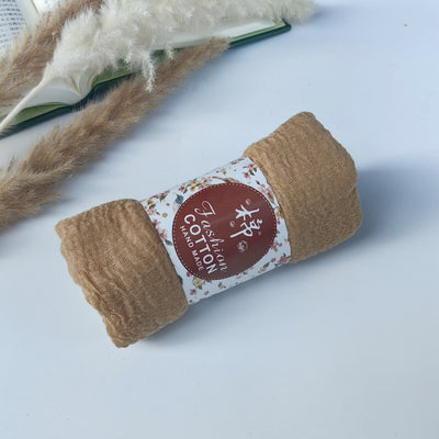 Pañuelo de Algodón y Lino Arrugado Monocromático - Image 46