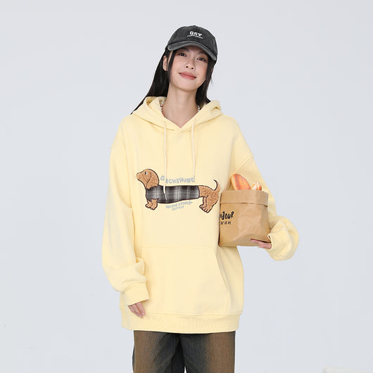 Sudadera con Capucha Estampado Perro Salchicha Original