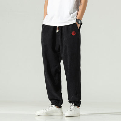 Pantalones Harem Hombre Primavera Verano con Bordado Chino - Image 3