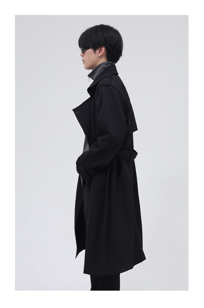 Gabardina Cruzada para Hombre con Cinturón Integrado - Image 14