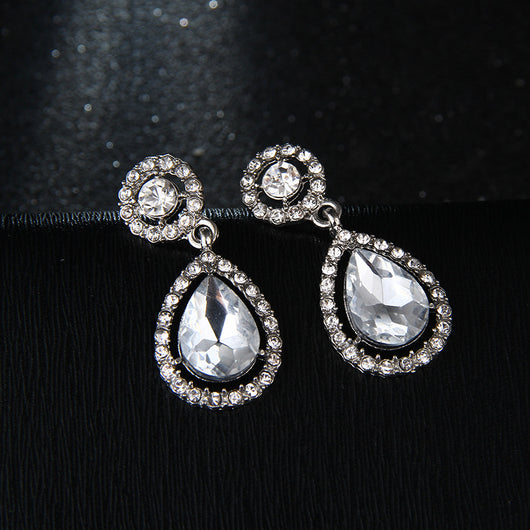 Aretes de Cristal con Ocho Corazones y Ocho Flechas - Image 3