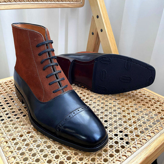 Zapatos de Cuero Premium con Diseño Triarticulado y Bloques de Color para Hombre - Image 13