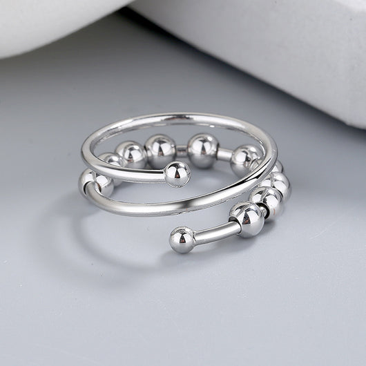 Anillo Antiestrés Doble Capa Ajustable con Retención de Color - Image 5