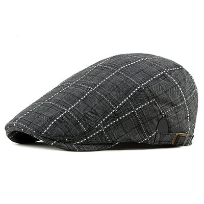 Gorra Estilo Británico Retro Pato Cuadrille para Hombre - Image 2