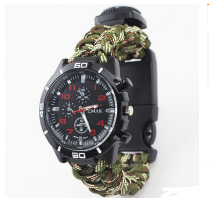 Reloj de Supervivencia Multifuncional con Brújula, Termómetro y Kit de Rescate - Image 8