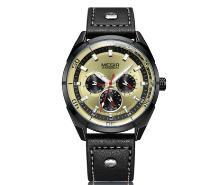 Reloj de Pulsera Hombre Cuarzo Esfera Grande Cuero Semana - Image 6