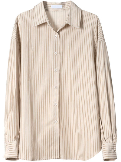 Camisa Suelta de Rayas Verticales Manga Larga para Mujer - Image 6