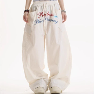 Pantalones Anchos Casual Retro Estilo Hot Girl