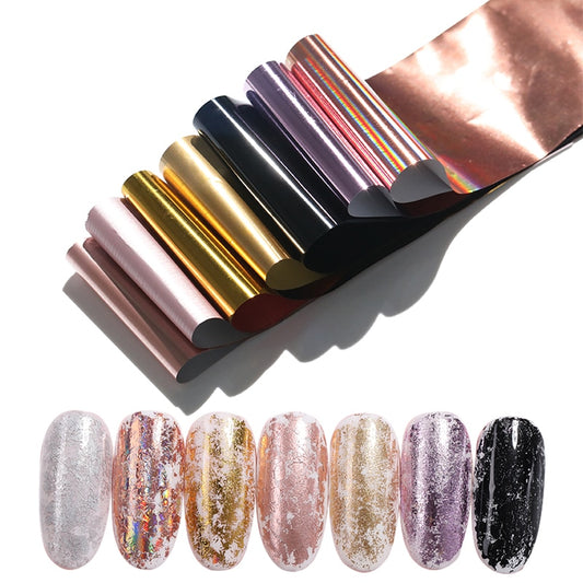 Calcomanías de Uñas Efecto Galaxia Siete Colores