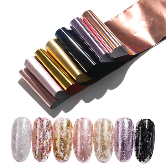 Calcomanías de Uñas Efecto Galaxia Siete Colores