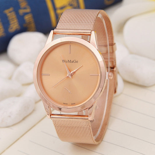 Reloj de Hombre Elegante Minimalista con Malla Metálica Ultra Delgado