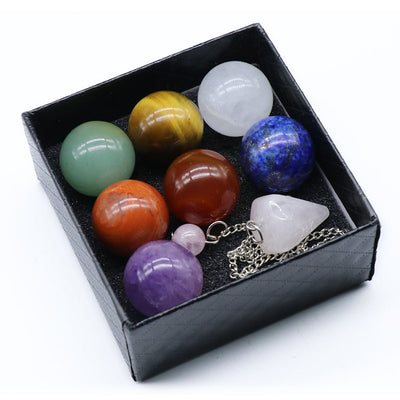 Esfera de Piedra Natural de 7 Chakras 20MM - Caja Presentación - Image 3