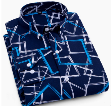 Camisa Manga Larga Estampada para Hombre - Image 5