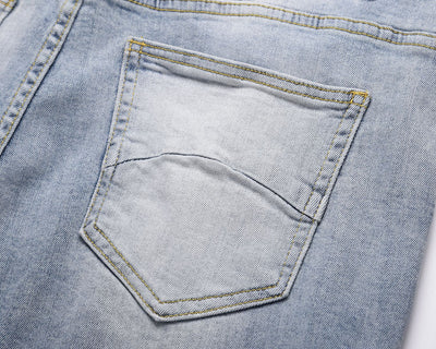 Jeans Slim Fit de Moda con Cierre Cremallera Decorativo - Image 16