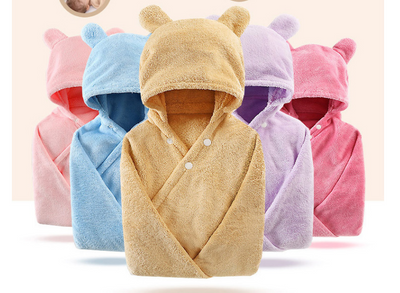 Toalla de Baño con Capucha para Bebé en Algodón Puro - Image 3
