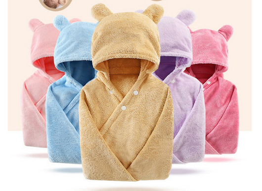Toalla de Baño con Capucha para Bebé en Algodón Puro - Image 3