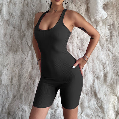 Jumpsuit Deportivo Ajustado de Cintura Alta en Punto Liso - Image 14