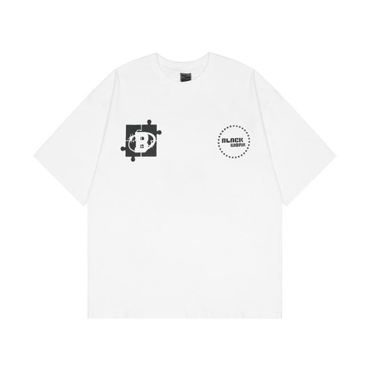 Camiseta Hip Hop Oversize con Estampado Jigsaw para Hombre - Image 10