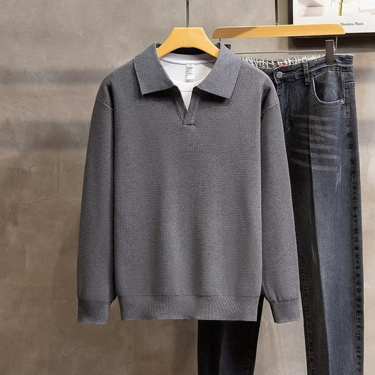 Polo Tejido con Cuello Solapa - Estilo Personalidad para Hombre - Image 11