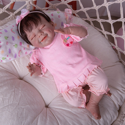 Muñeca Bebé Realista 50cm - Cuerpo Suave de Silicona y Tela