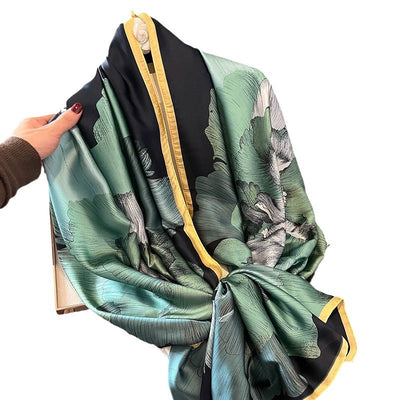 Pañuelo de Seda Estampado para Mujer - Foulard Protector Solar - Image 5