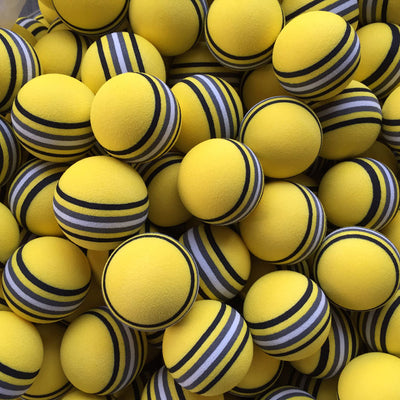 Twelve small, round rainbow-striped balls, ideal as interactive cat toys or for golf practice, on a white background. - Image 7