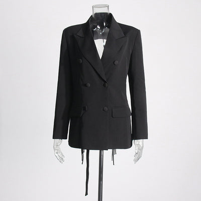 Abrigo Elegante Doble Botonadura con Detalles Calados - Image 20