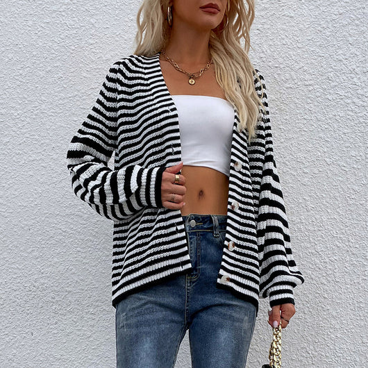 Cardigan con Botones Estilo Europeo Americano - Image 13