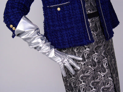 Guantes Largos de Cuero Charol con Mangas Abullonadas 50cm - Image 28