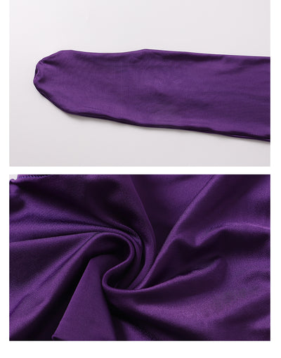 Pantalones Bicolor de Pierna Dividida con Acabado Brillante - Image 16