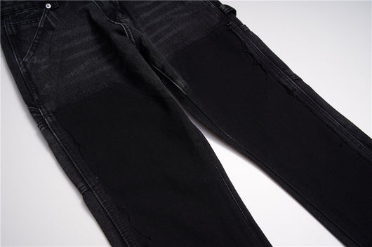 Jeans Micro Acampanados con Parches Raw Edge - Image 6