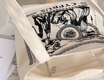 Bolsa de Lona para Mujer con Ilustración Artística Vintage - Image 6