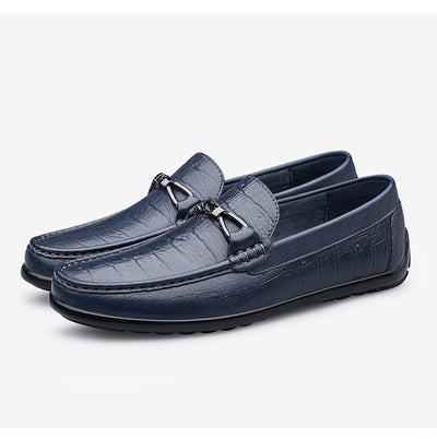 Zapatos de Cuero Casual con Punta Redonda y Textura Grabada - Image 16