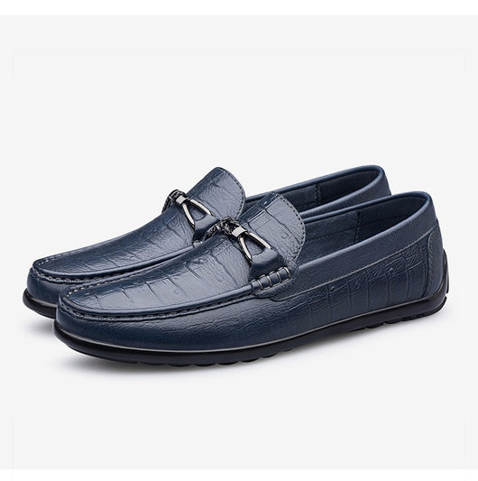 Zapatos de Cuero Casual con Punta Redonda y Textura Grabada - Image 16