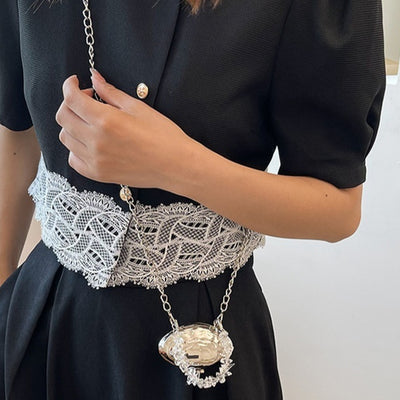 Bolsa Crossbody de Fiesta con Cadena Dorada - Diseño Elegante Huevo - Image 17