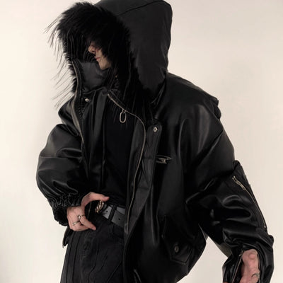 Chaqueta Acolchada con Cuello de Pelaje Diseño Exclusivo - Image 4