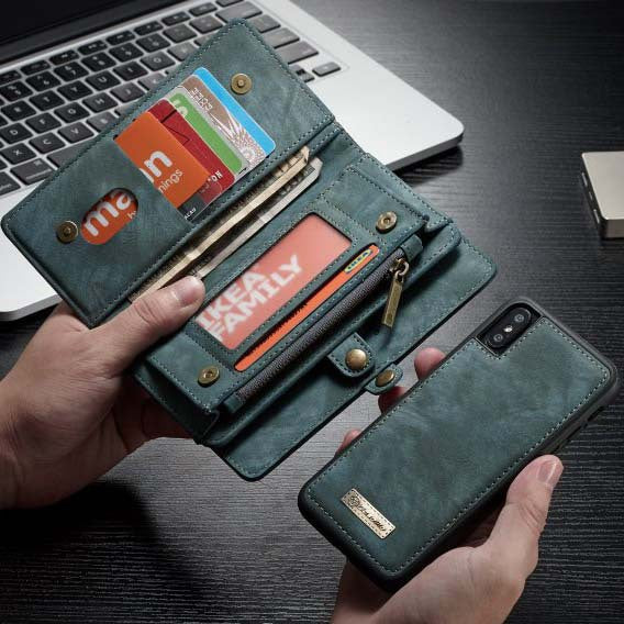 Funda Cartera iPhone con Soporte Magnético y Ranuras para Tarjetas