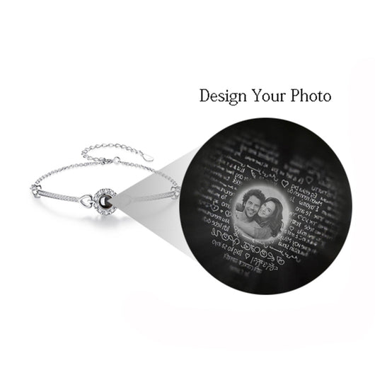 Pulsera de Plata S925 Girasol Ojo de Ángel con Proyección en 100 Idiomas - Image 4