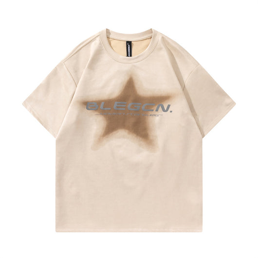 Playera Estampada con Estrella de Cinco Puntas para Hombre - Image 4