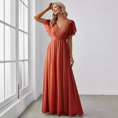 Vestido de Noche Mesh Unicolor Elegante - Image 3