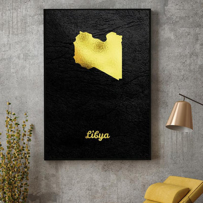 Cuadro Decorativo Mapa de Letonia Dorado para Sala de Estar - Image 6