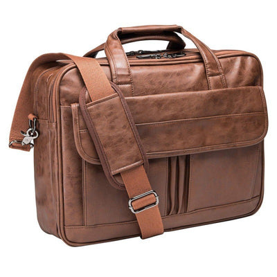 Bolsa Mensajero de Cuero para Hombre con Compartimento para Notebook - Image 7
